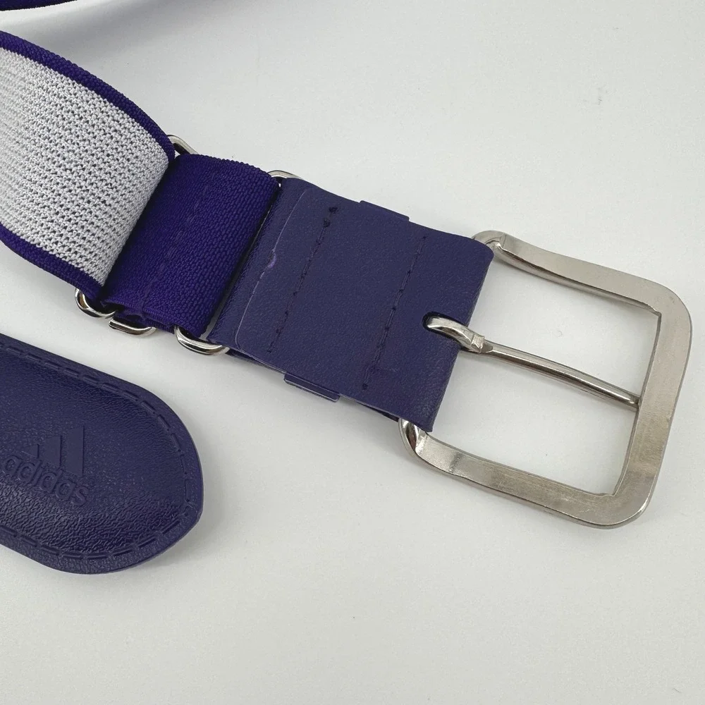 Adidas Baseball Softbal Belt Men Women OS Purple Elastic Adj Athletic 22 - 42 in